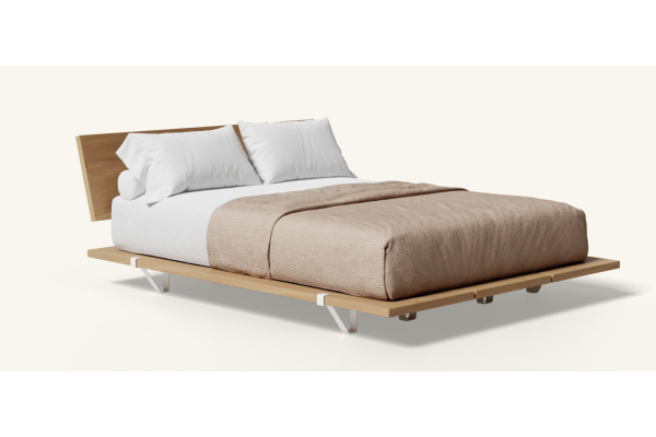 Floyd Original Oak Queen Bed with Headboard - White