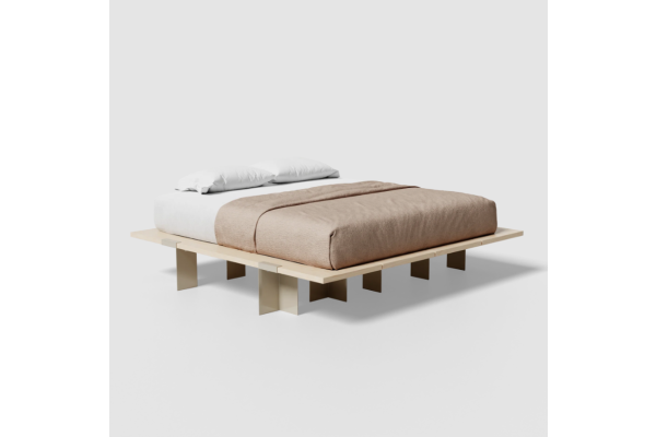 Floyd Lift Off Birch King Bed - Almond