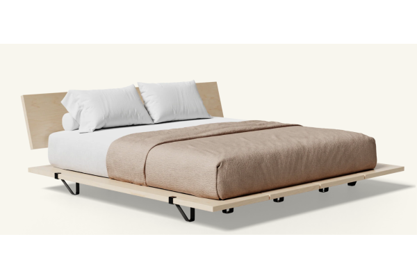 Floyd Original Birch King Bed with Headboard - Black