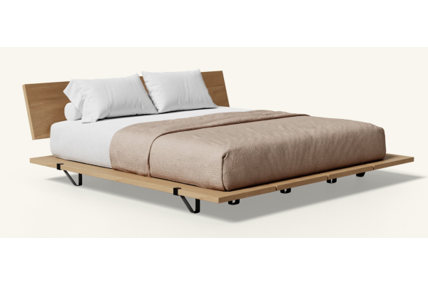 Floyd Original Oak King Bed with Headboard - Black