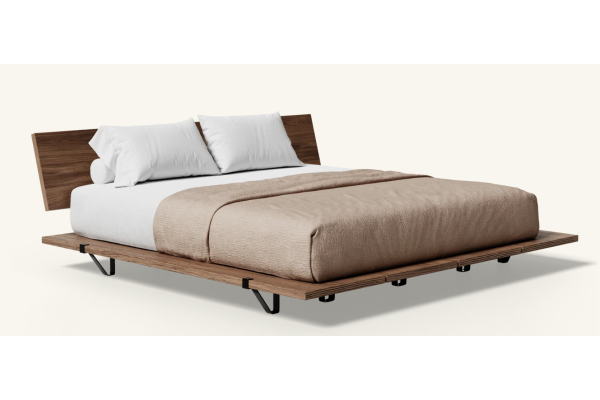 Floyd Original Walnut King Bed with Headboard - Black