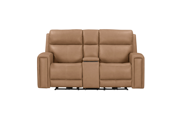 Camden Brown Loveseat with Console