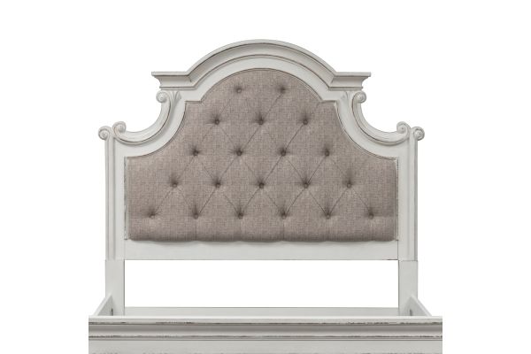 Magnolia Manor White Full Upholstered Panel Headboard