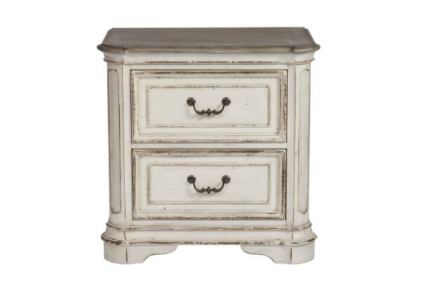 Magnolia Manor White 2 Drawer Night Stand