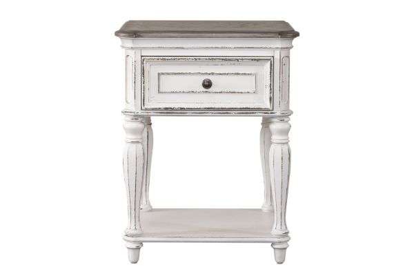 Magnolia Manor White Leg Night Stand