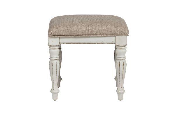 Magnolia Manor White Vanity Stool