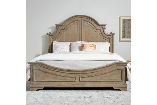 Magnolia Manor Brown Queen Panel Bed