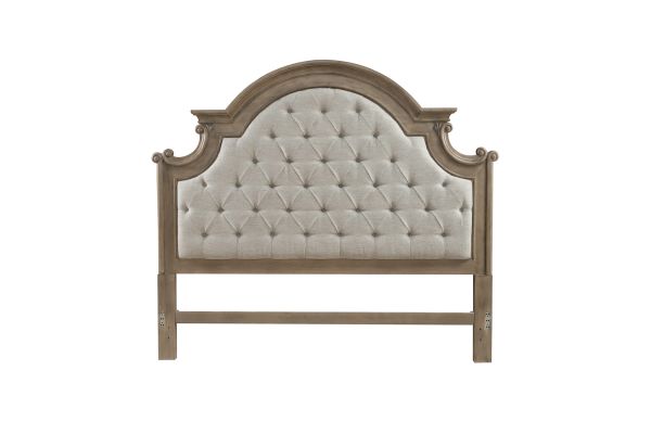 Magnolia Manor Brown King Upholstered Panel Headboard