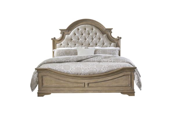 Magnolia Manor Brown Queen Upholstered Bed