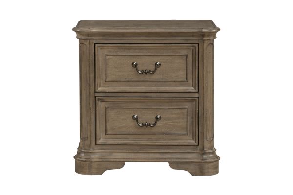 Magnolia Manor Brown 2 Drawer Nightstand