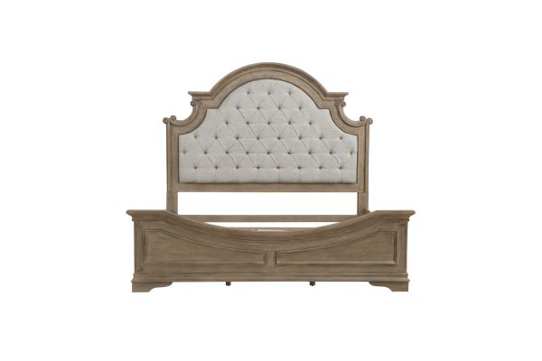 Magnolia Manor Brown King Upholstered Bed