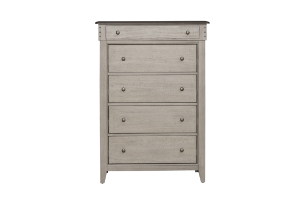 Ivy Hollow White 5 Drawer Chest