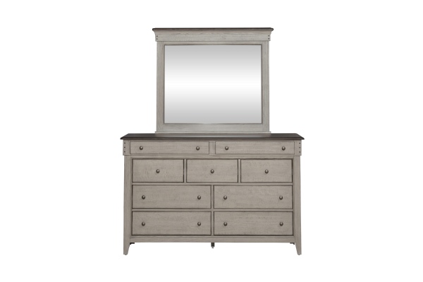Ivy Hollow White Dresser and Mirror