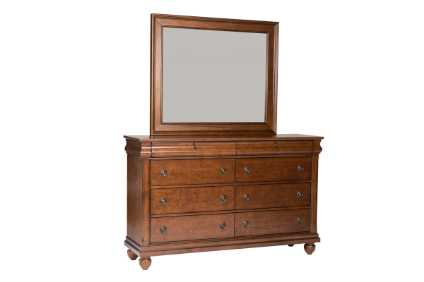 Rustic Traditions Cherry Dresser and Mirror