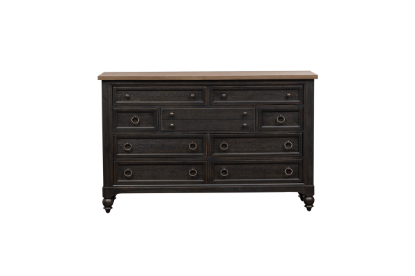 Americana Black 9 Drawer Dresser