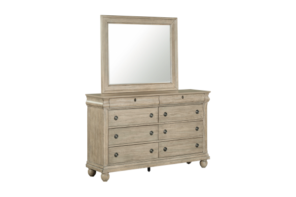 Rustic Traditions Brown Dresser and Mirror