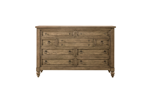 Americana Brown 9 Drawer Dresser