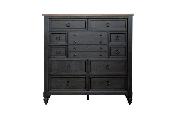 Americana Black 12 Drawer Chesser