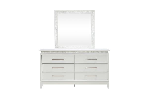 Reflections White Dresser and Mirror