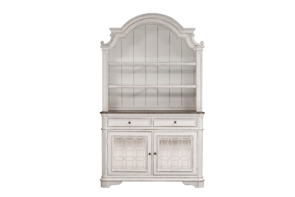 Magnolia Manor White Hutch & Buffet
