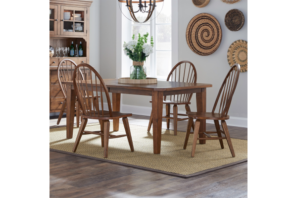 Hearthstone Ridge Brown 5 Piece Rectangular Table Set