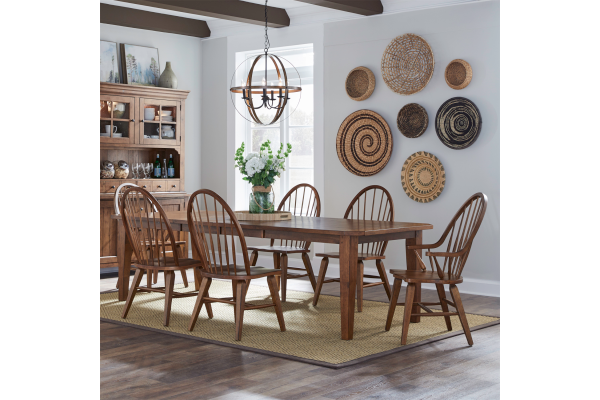Hearthstone Ridge Brown 7 Piece Rectangular Table Set
