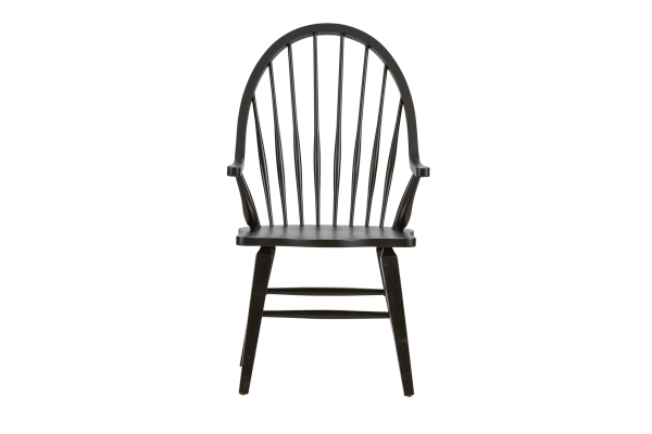 Hearthstone Ridge Black Windsor Back Arm Chair
