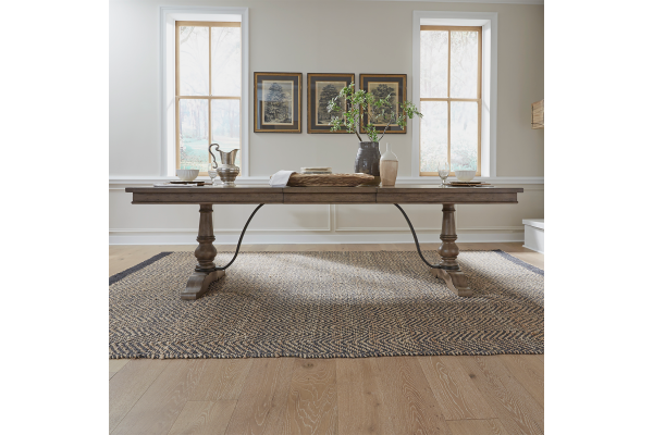 Americana Brown Trestle Table