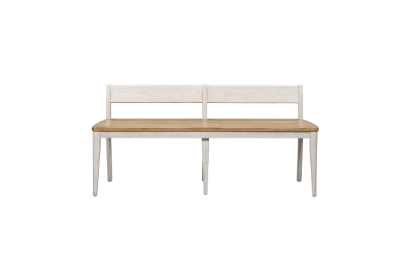 Farmhouse White Bench