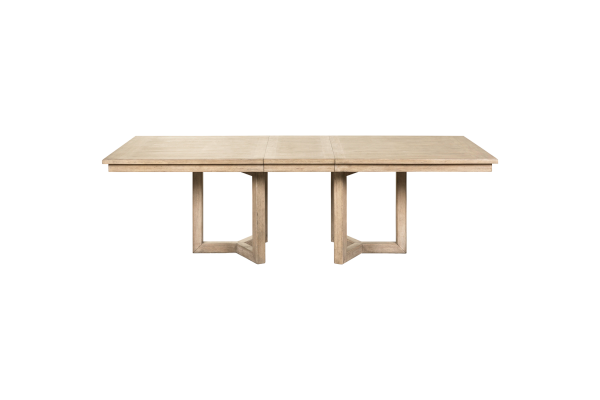 Proximity Place Brown Double Pedestal Table