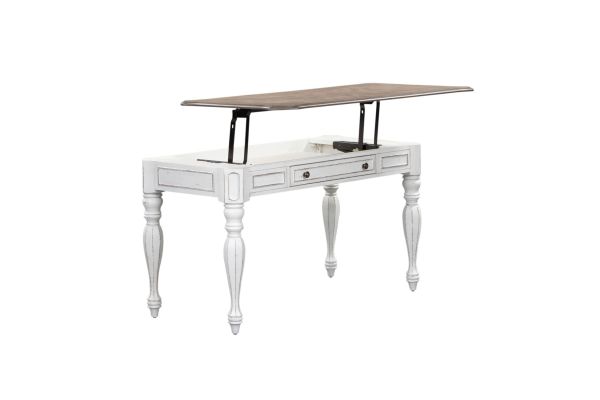 Magnolia Manor White Lift Top Writing Desk