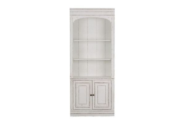 Magnolia Manor White Bunching Bookcase