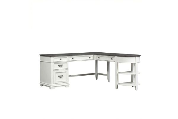 Allyson Park White L-Shaped Desk