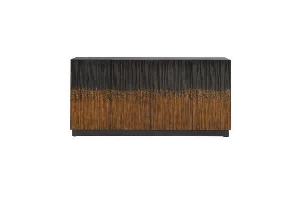 Fiore Brown 4 Door Accent Cabinet