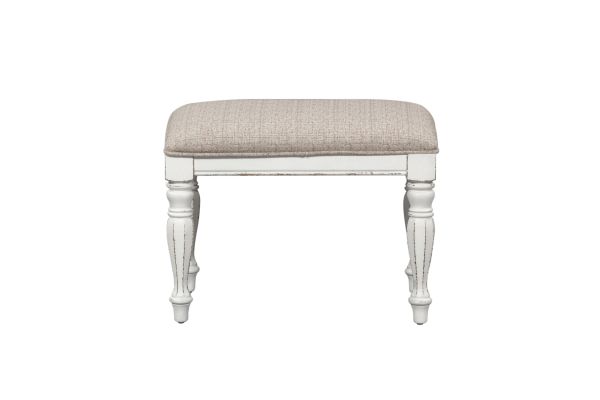 Magnolia Manor White Accent Bench