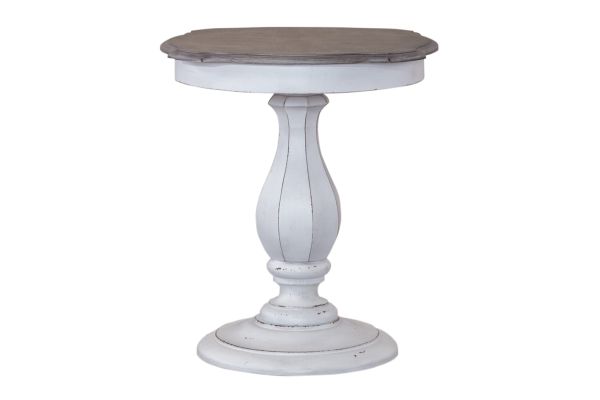 Magnolia Manor White Round Accent Table