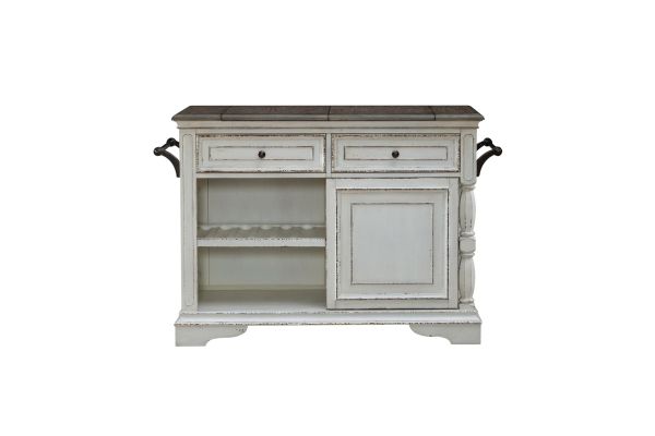 Magnolia Manor White Bar Cart