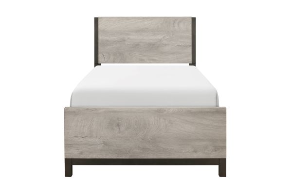 Zephyr Light Gray Twin Bed