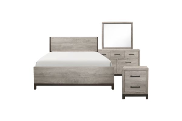 Zephyr Light Gray 4-Piece Queen Bedroom Set