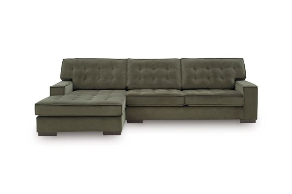 Caspian-Town Olive 2-Piece Sectional with Left Arm Facing Chaise