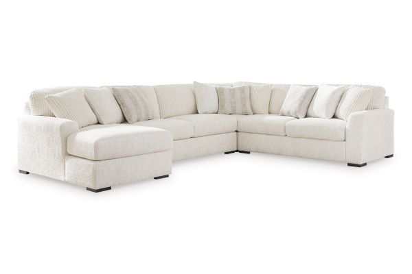 Chessington Ivory 4-Piece Sectional with Left Arm Facing Chaise