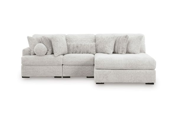 Cuddle Plush Arctic 3-Piece Sectional with Right Arm Facing Chaise