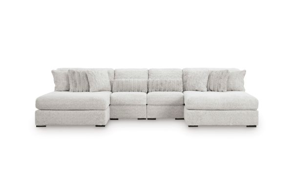 Cuddle Plush Arctic 4-Piece Sectional with Chaise