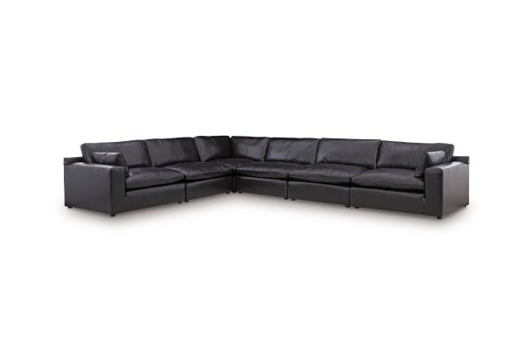Emilia Black 6-Piece Sectional