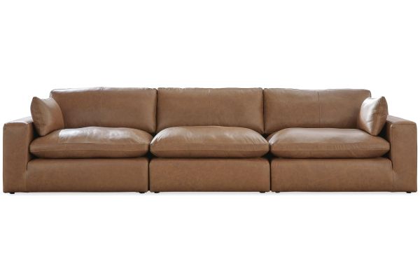 Emilia Caramel 3-Piece Sectional Sofa