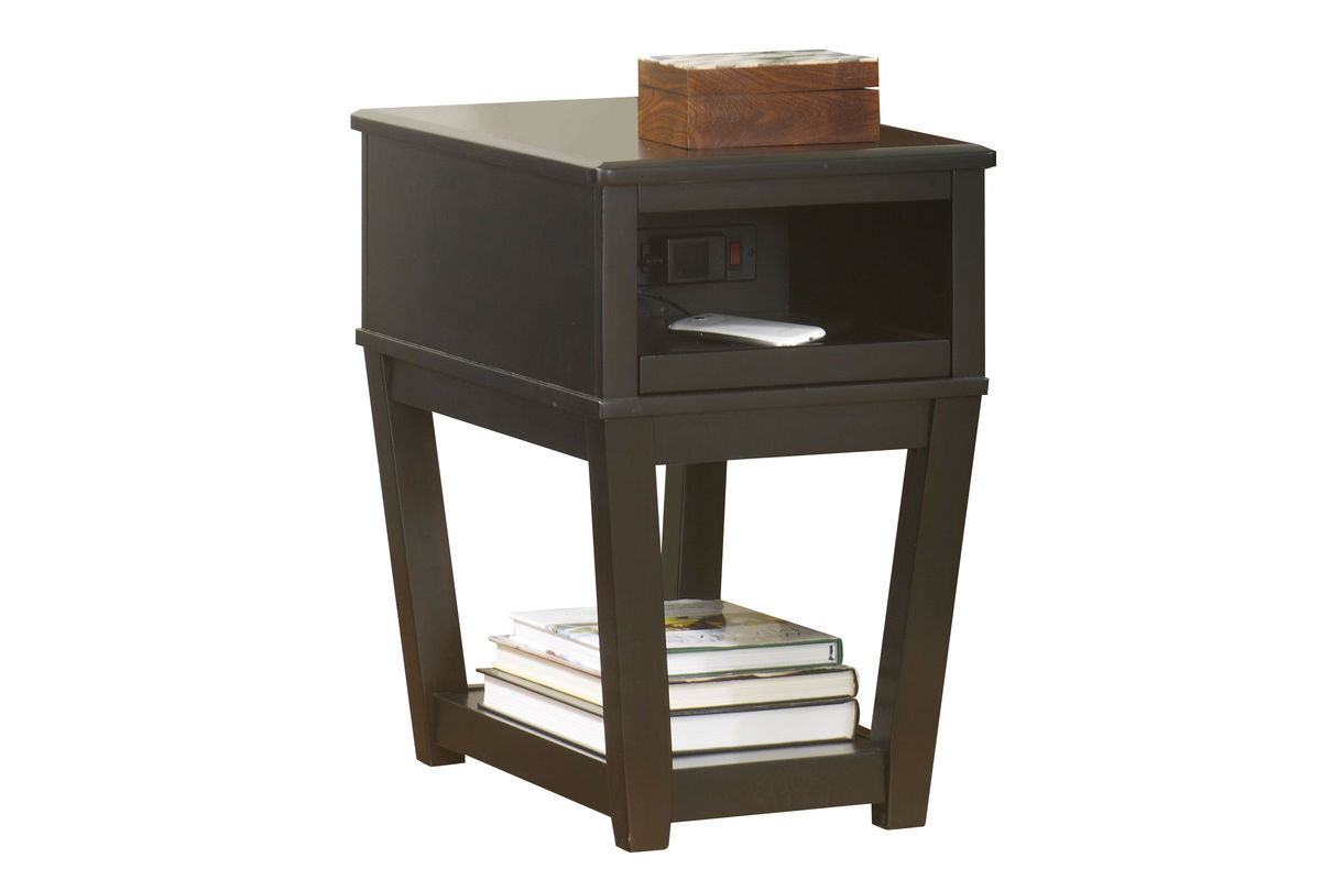 Almost Black Chair Side End Table T107371*FDROP170629