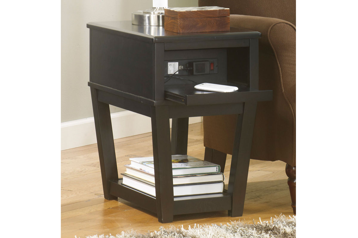 Almost Black Chair Side End Table T107371*FDROP170629