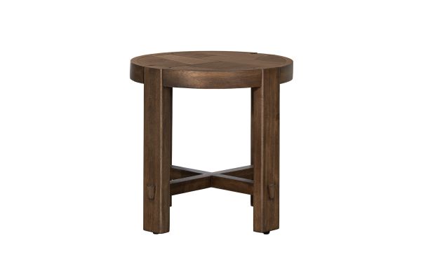 Abstract Smoked Acacia Side Table
