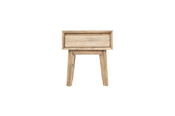 Gia Light Driftwood 1 Drawer Nightstand