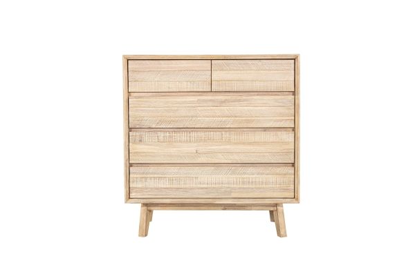 Gia Light Driftwood 5 Drawer Chest